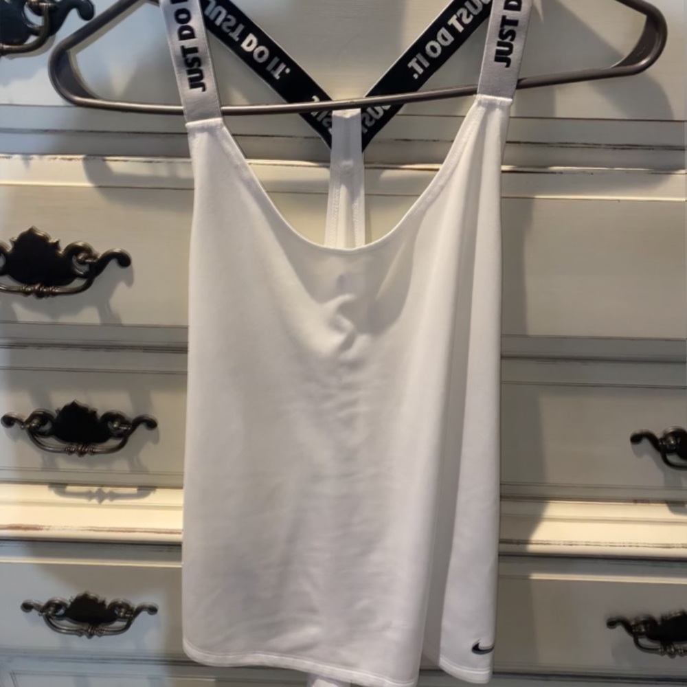 White Nike Dri-Fit Tank Top